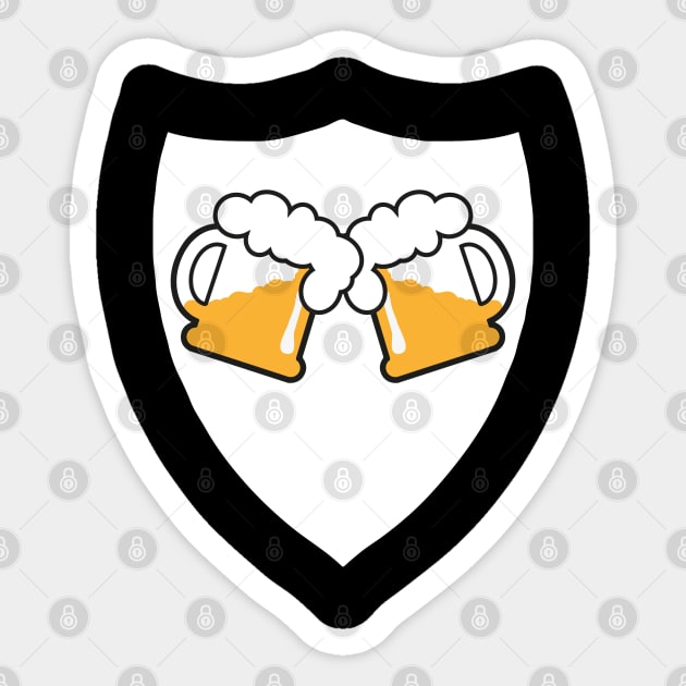 Beer Crest - Cool Drinking Team Sticker by Shirtbubble